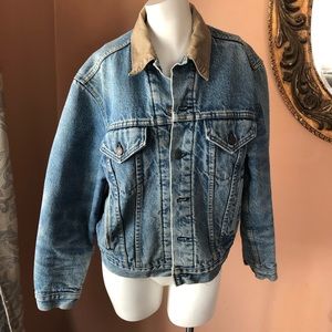 denim jacket tan collar